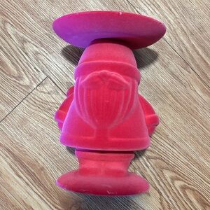 Bath & Body Works Pink Flocked Santa Candle Holder